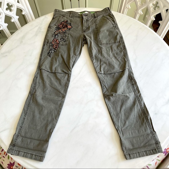 Anthropologie The Wanderer Beaded Utility Pant Sz 26 - Picture 3 of 12